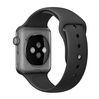 Силиконовый ремешок для Apple Watch 38/40/41 мм Black, черный