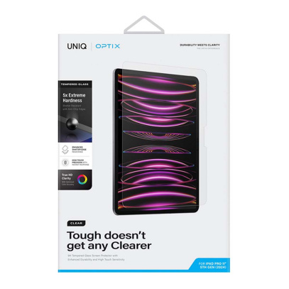 Защитное стекло iPad Pro 11" (2024) UNIQ OPTIX (PDP11(2024)-CLEAR) Прозрачный