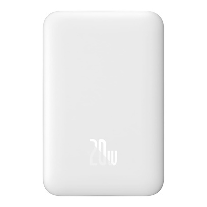 Внешний аккумулятор Baseus Magnetic Mini Wireless Fast Charge power bank с поддержкой беспроводной зарядки 10000mAh 20W (PPCX030002) Белый