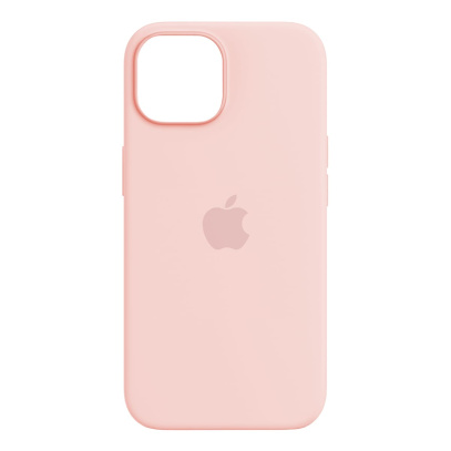 Чехол Silicone Case для Apple iPhone 15 с MagSafe Light Pink, светло-розовый