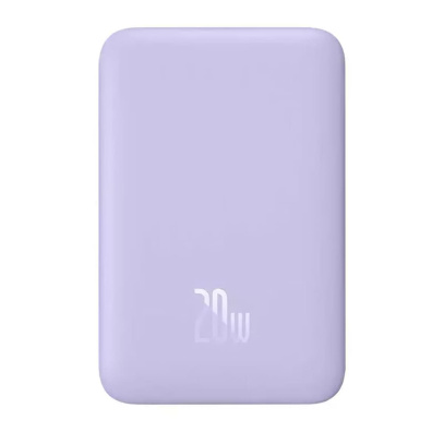Внешний аккумулятор Baseus Magnetic Wireless Charging Power Bank 10000mAh 20W с поддержкой беспроводной зарядки (PPCXM10) Фиолетовый