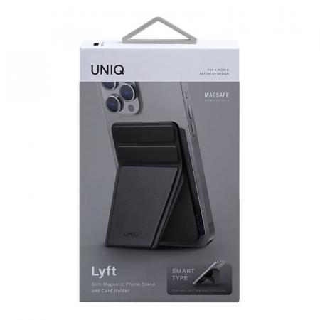Магнитный бумажник с функцией стенда UNIQ LYFT Magnetic (MGSNAPONCH-LYFTBLK) Черный