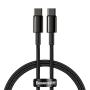 Кабель Baseus Type-C – Type-C Tungsten Gold Fast Charging Data Cable, 100W, 2 м (CATWJ-A01) Черный