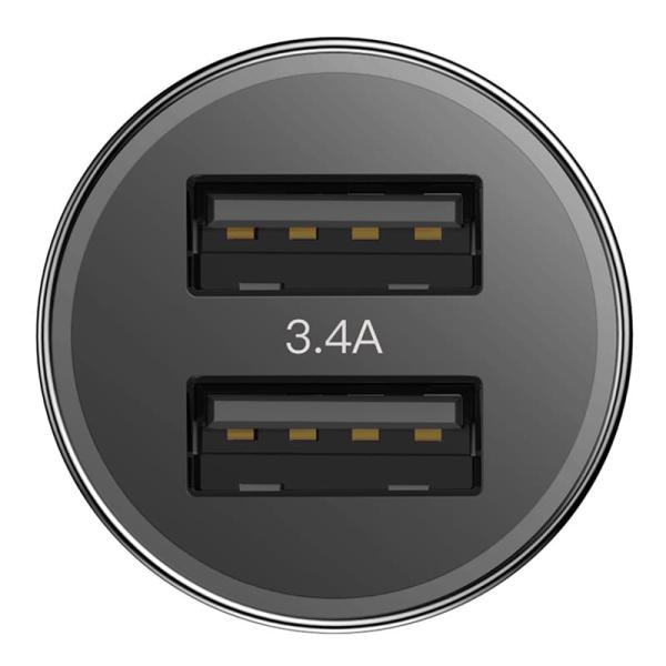 АЗУ Baseus 2 USB + Lightning Quick Charge 3.4A Small Screw (TZXLD-A01) Черный