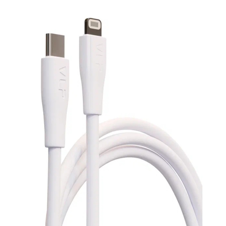 Дата-кабель VLP LITE Color Line USB-C to Lightning, 27W, 1 м Белый
