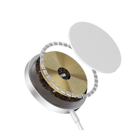 Беспроводное зарядное устройство WiWU Magnetic Wireless Everything Just Clicks 15W (Wi-W009) White, белый