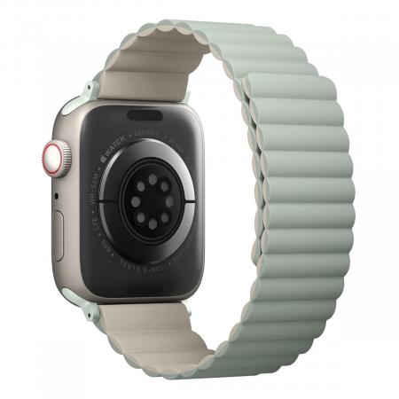 Ремешок UNIQ для Apple Watch 42/44/45/49 мм Revix reversible Magnetic (45MM-REVSAGBEG) Зеленый/Бежевый Ремешок UNIQ для Apple Watch 42/44/45/49 мм Revix reversible Magnetic (45MM-REVSAGBEG) Зеленый/Бежевый