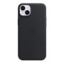 Чехол Leather Case MagSafe для Apple iPhone 14 Plus «Midnight» Черный Чехол Leather Case MagSafe для Apple iPhone 14 Plus «Midnight» Черный