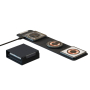 Беспроводная зарядная станция Deppa 3в1 Crystal MagSafe Fold Travel QI складная (23153) Black, чёрный