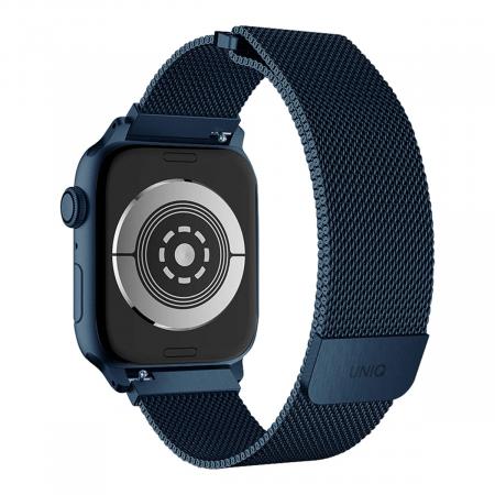 Ремешок UNIQ для Apple Watch 42/44/45 мм Dante Strap Mesh Steel (45MM-DANCBLU) Синий кобальт Ремешок UNIQ для Apple Watch 42/44/45 мм Dante Strap Mesh Steel (45MM-DANCBLU) Синий кобальт