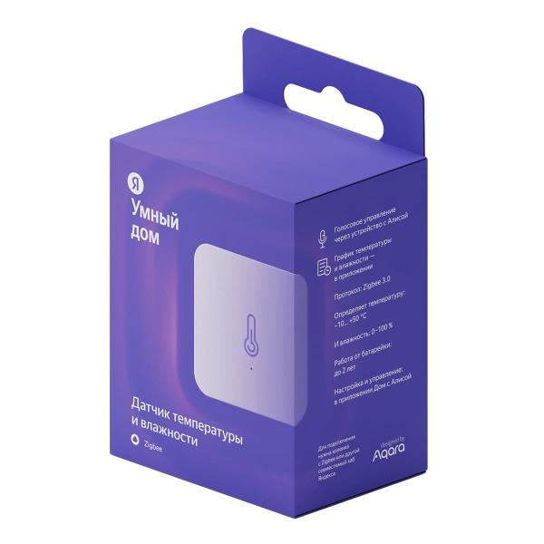 Датчик температуры и влажности Яндекс, Zigbee (YNDX-00523) Белый