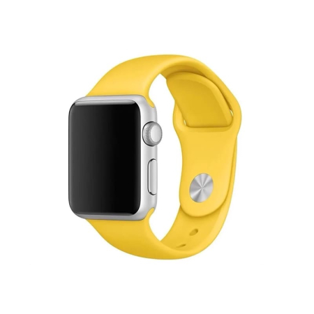 Силиконовый ремешок для Apple Watch 38/40/41 мм Yellow, желтый Силиконовый ремешок для Apple Watch 38/40/41 мм Yellow, желтый