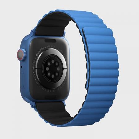 Силиконовый ремень UNIQ для Apple Watch 41/40/38 мм Revix reversible Magnetic (41MM-REVBLUBLK) Синий/Черный Силиконовый ремень UNIQ для Apple Watch 41/40/38 мм Revix reversible Magnetic (41MM-REVBLUBLK) Синий/Черный