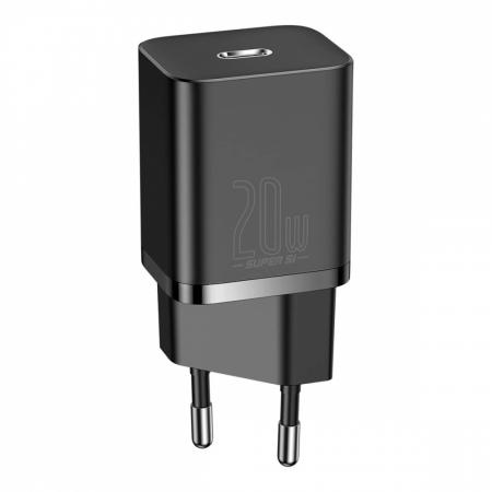 Сетевое зарядное устройство USB Type-C Baseus Super Si Quick Charger 1C 20 Вт EU (CCSUP-B01) Черный Сетевое зарядное устройство USB Type-C Baseus Super Si Quick Charger 1C 20 Вт EU (CCSUP-B01) Черный