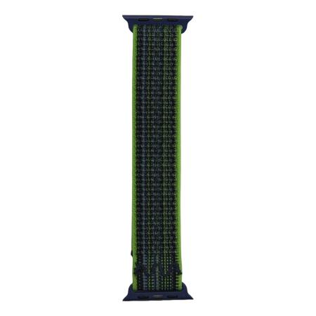 Ремешок для Apple Watch Series 42/44/45/49 Mutural Seasonal Yarn loopnylon Blue/Green, зеленый Ремешок для Apple Watch Series 42/44/45/49 Mutural Seasonal Yarn loopnylon Blue/Green, зеленый