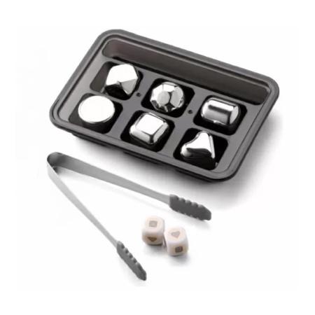 Охлаждающие камни для напитков Circle Joy Ice Cubes (CJ-BK02) Серебристый