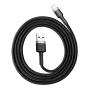 USB кабель Baseus Kevlar Cable разъем Lightning (CALKLF-BG1) Черный