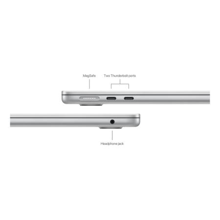 Apple MacBook Air 13" (M3, 8C CPU, 10C GPU, 2024) 16/512Gb SSD (MXCT3) Silver, серебристый