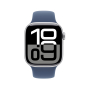 Apple Watch Series 10, 42 мм корпус из алюминия цвета «Silver», ремешок Sport Band размера M/L цвета «Denim»
