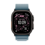 Apple Watch Ultra 3 (2025), 49 мм корпус из титана цвета «Black», ремешок Alpine Loop размера L цвета «Light Blue»