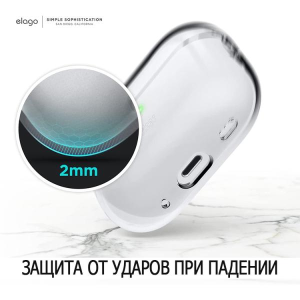 Чехол для Airpods Pro 2 Elago CLEAR HANG CASE (EAPP2CL-HANG-CL) Прозрачный