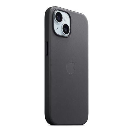 Чехол Кожаный Apple iPhone 15 с MagSafe Black, черный