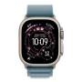 Apple Watch Ultra 3 (2025), 49 мм корпус из титана цвета «Natural», ремешок Alpine Loop размера L цвета «Light Blue»
